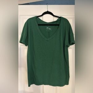 Aerie Green V-Neck Short Sleeve Tee